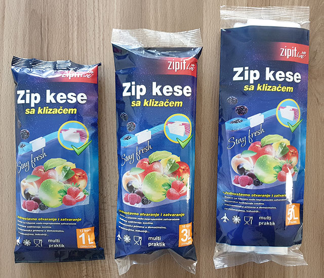 Vodo ne-propusne zip kese sa klizacem